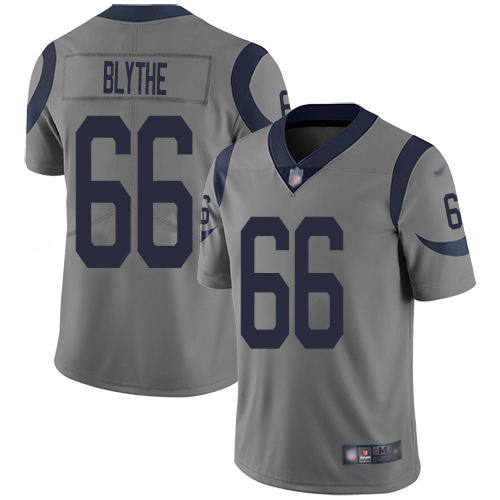 Los Angeles Rams Limited Gray Men Austin Blythe Jersey NFL Football #66 Inverted Legend
